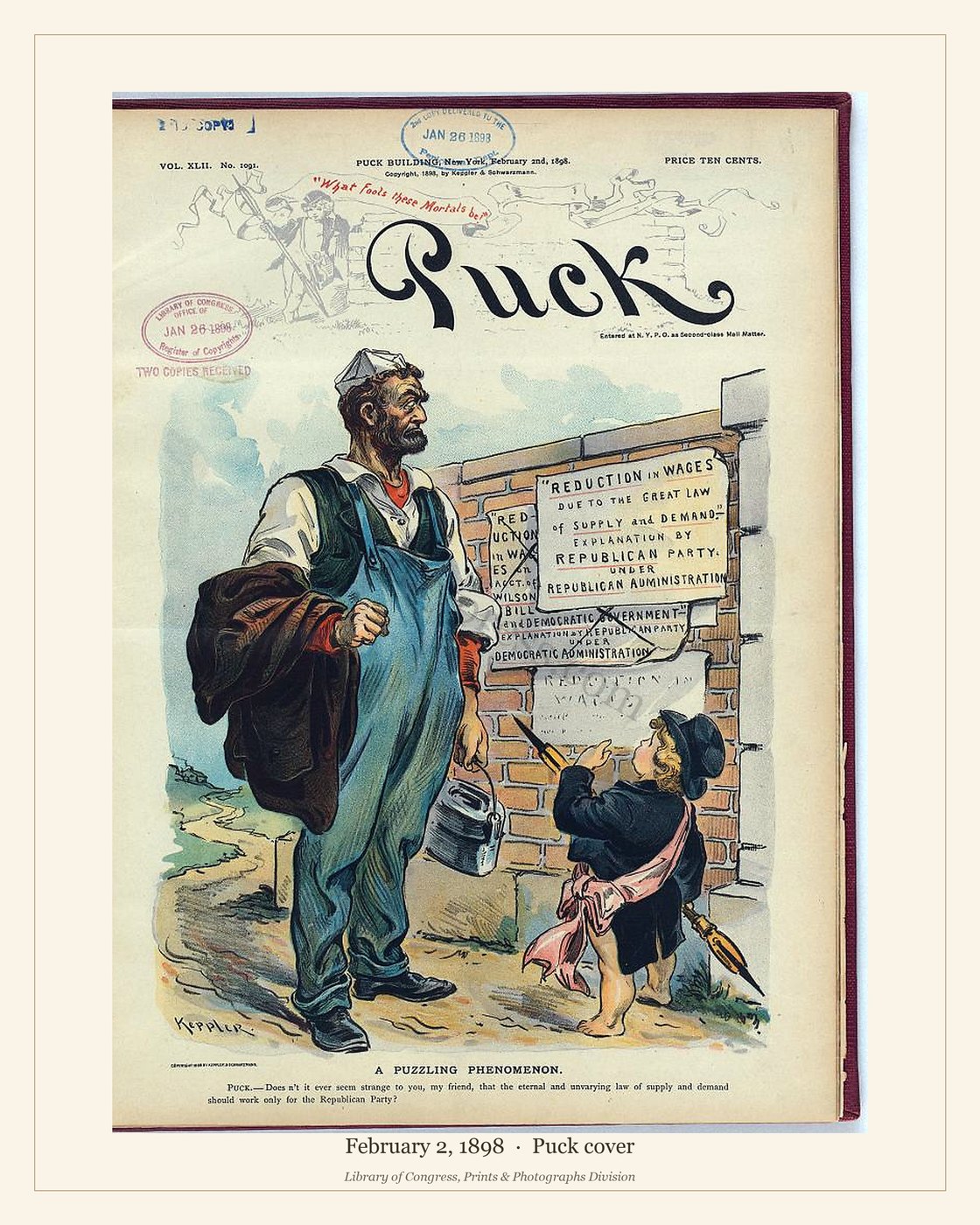 Puck cover — February 2, 1898 — watermarked preview