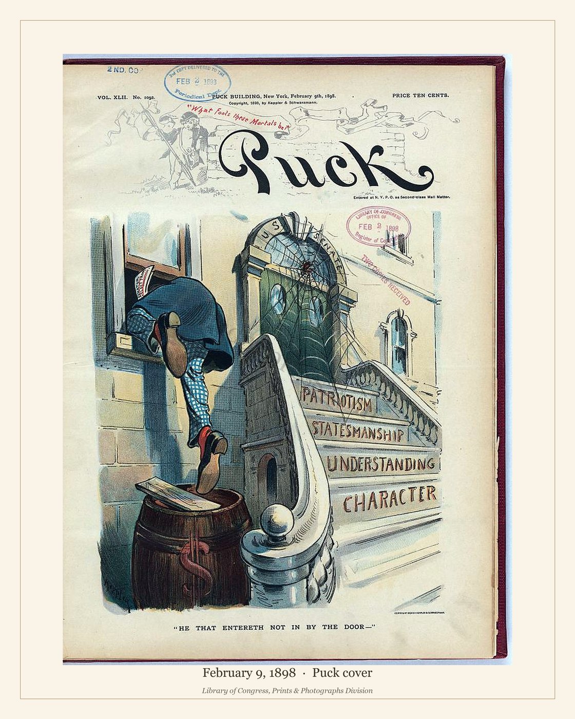 Puck cover — February 9, 1898 — watermarked preview