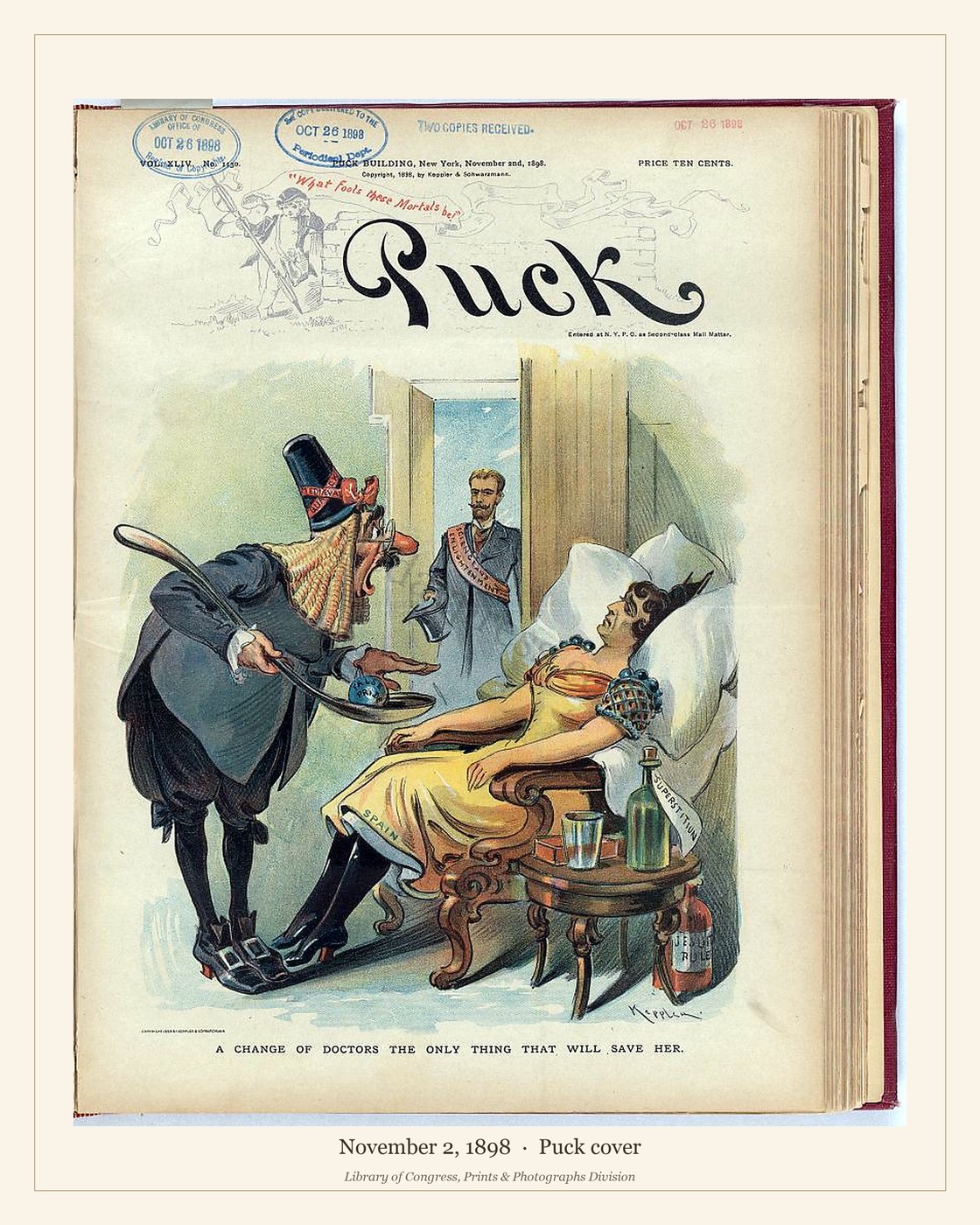 Puck cover — November 2, 1898 — watermarked preview