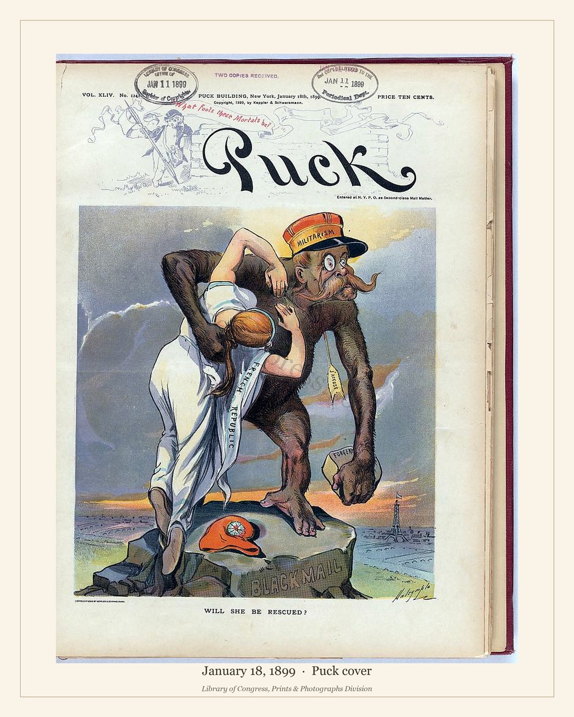 Puck cover — January 18, 1899 — watermarked preview