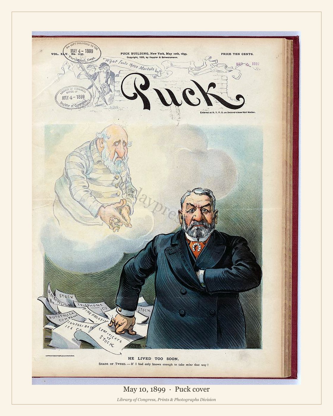 Puck cover — May 10, 1899 — watermarked preview