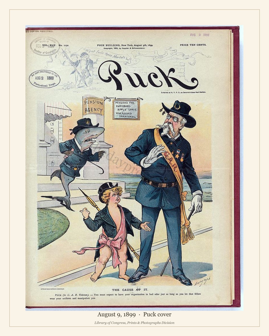 Puck cover — August 9, 1899 — watermarked preview