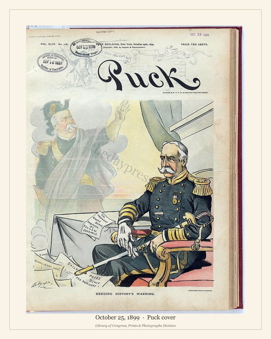 Puck cover — October 25, 1899 — watermarked preview