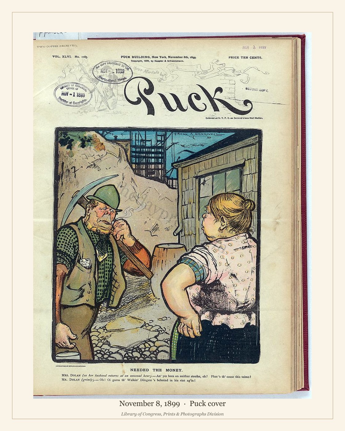 Puck cover — November 8, 1899 — watermarked preview