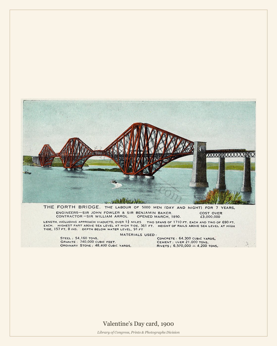 Valentine's Day card, 1900 — watermarked preview