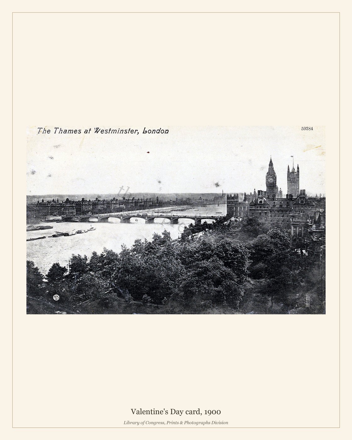 Valentine's Day card, 1900 — watermarked preview