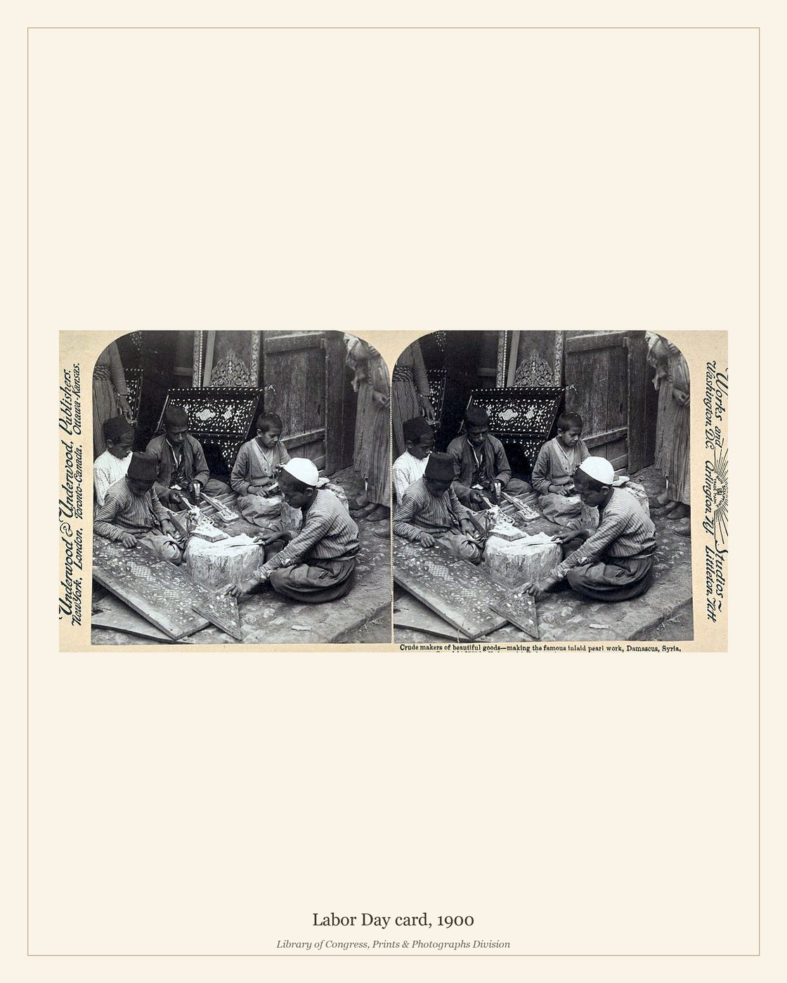 Labor Day card, 1900 — watermarked preview