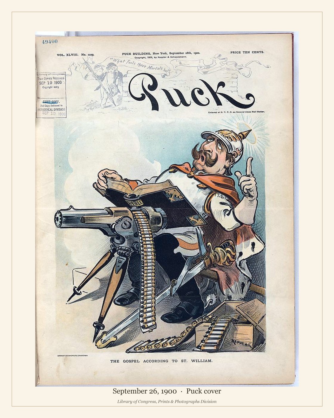 Puck cover — September 26, 1900 — watermarked preview