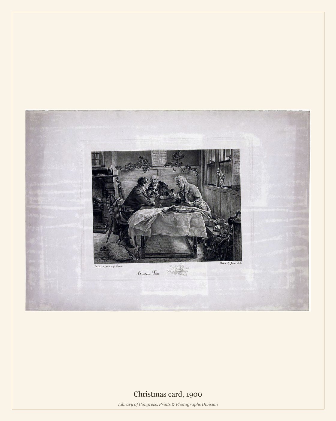 Christmas card, 1900 — watermarked preview