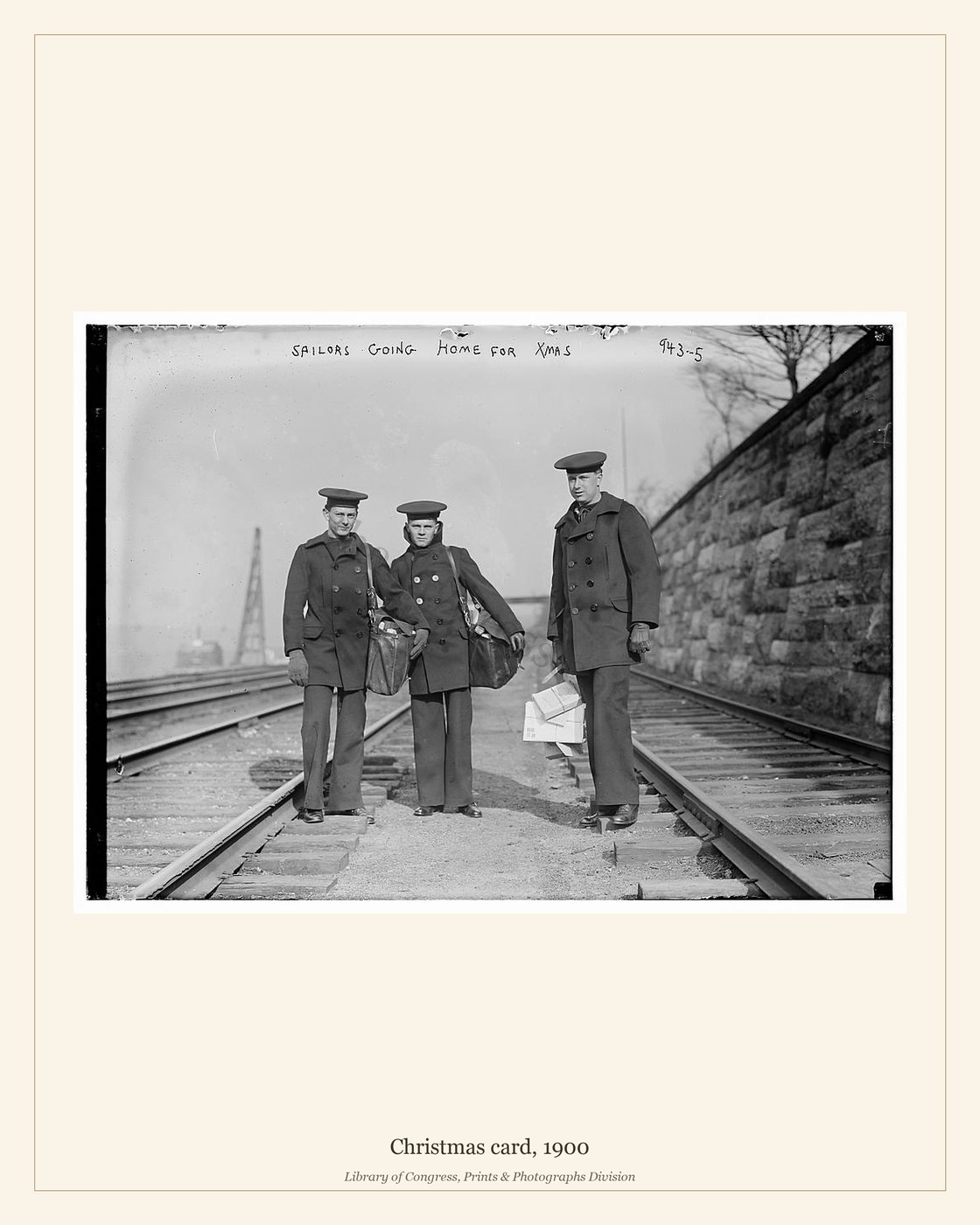 Christmas card, 1900 — watermarked preview
