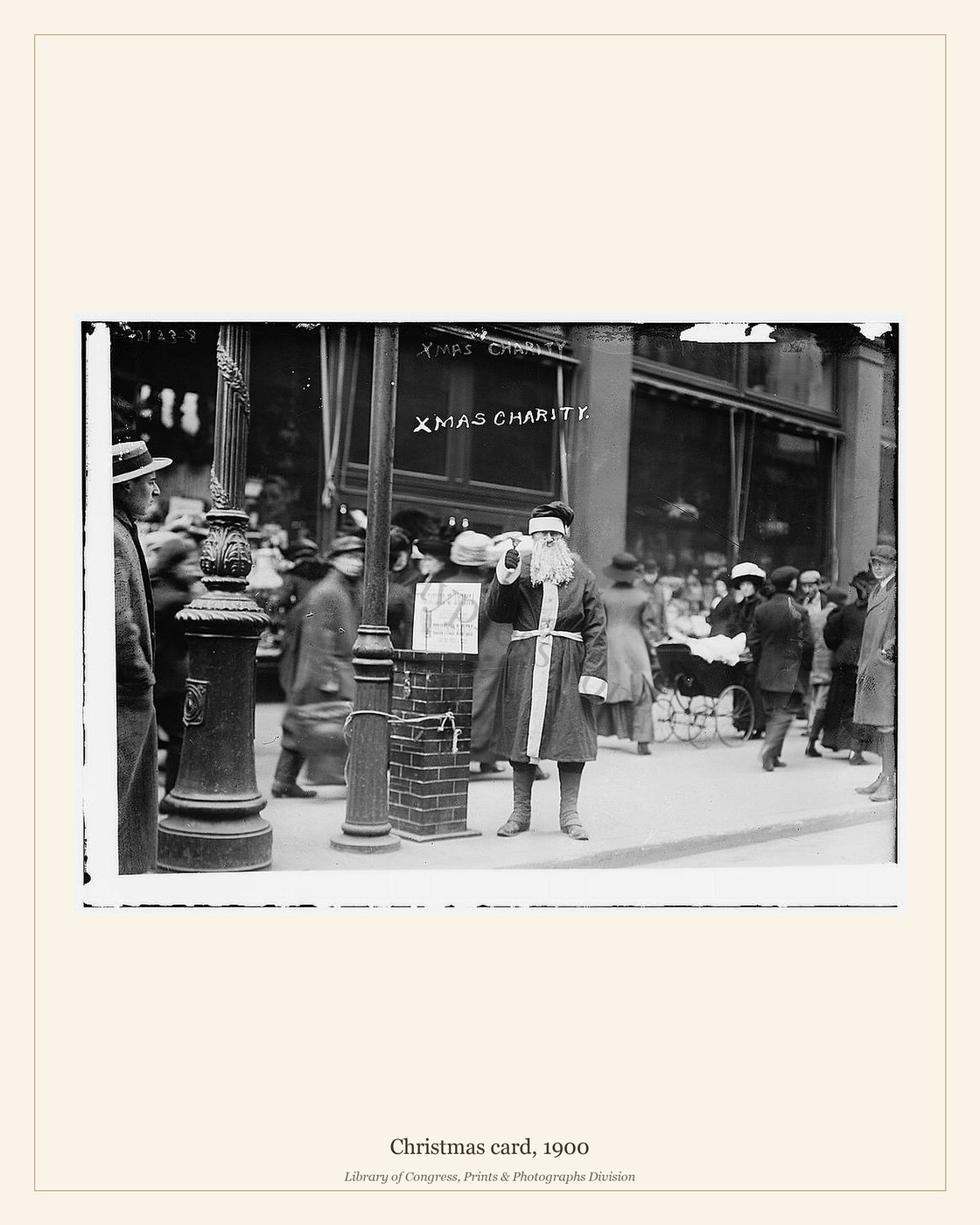 Christmas card, 1900 — watermarked preview