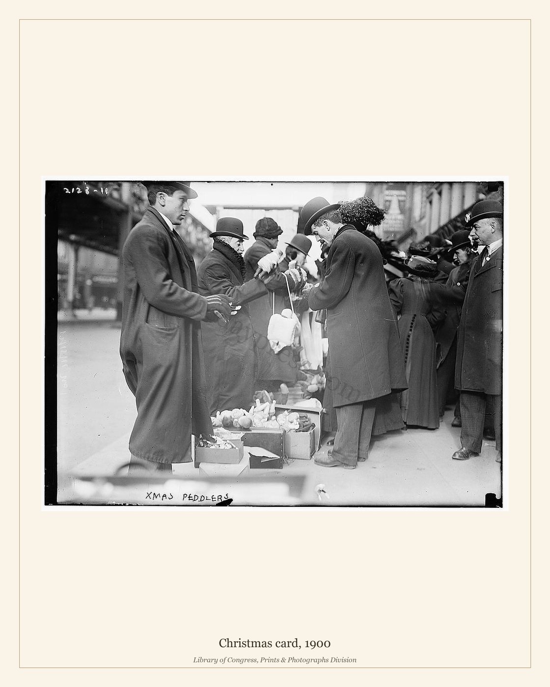 Christmas card, 1900 — watermarked preview