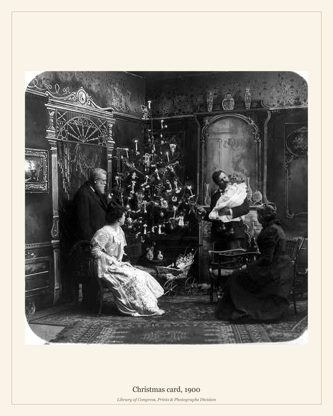 Christmas card, 1900 — watermarked preview