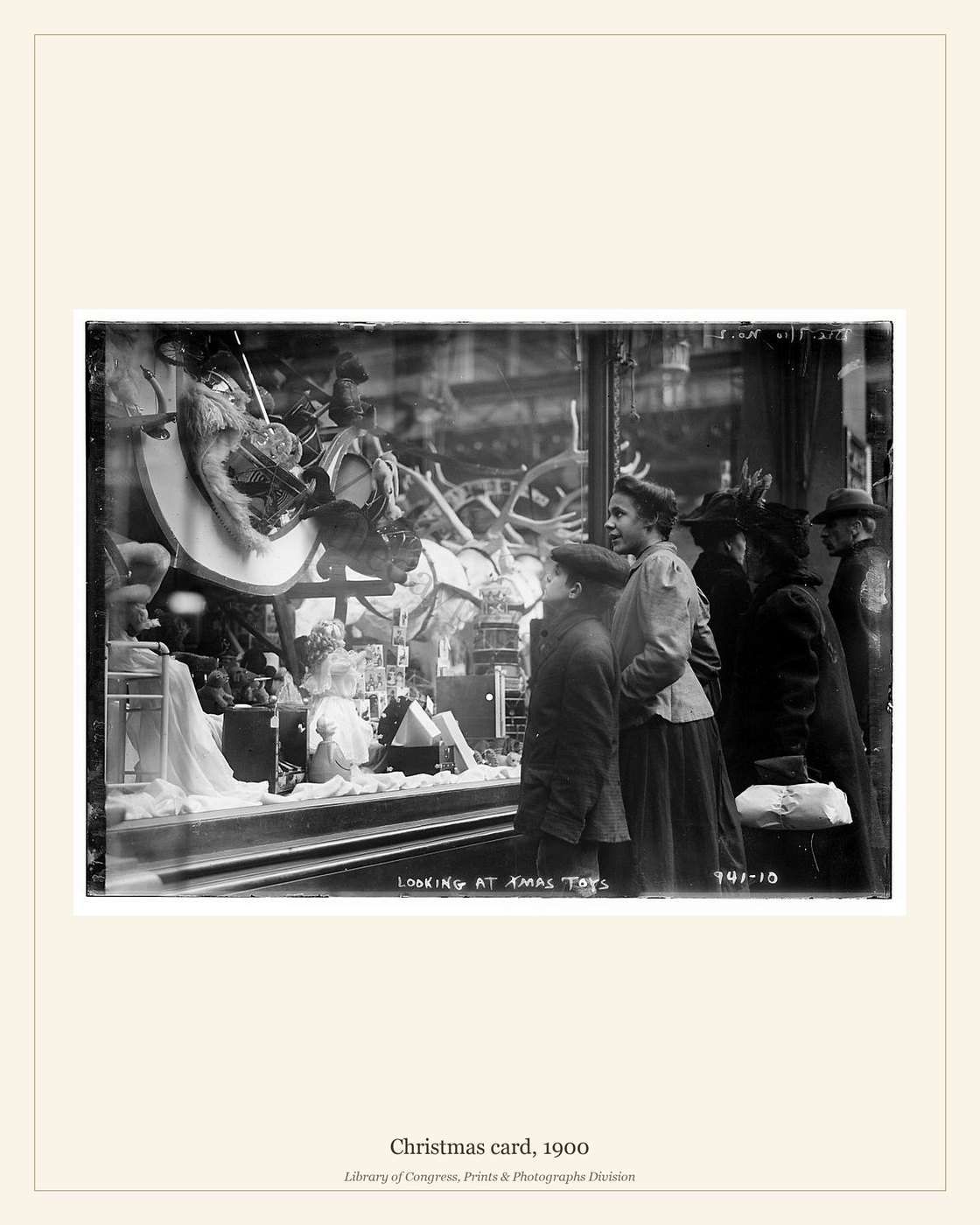 Christmas card, 1900 — watermarked preview