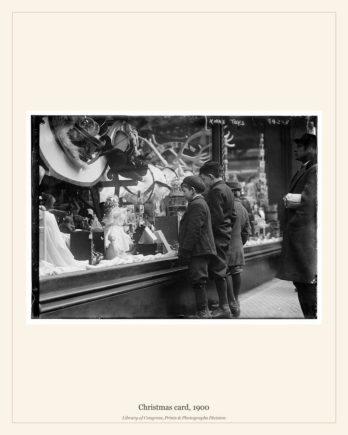 Christmas card, 1900 — watermarked preview