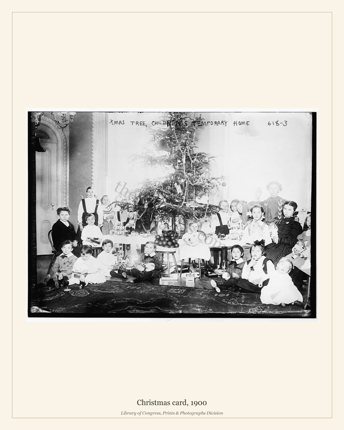 Christmas card, 1900 — watermarked preview