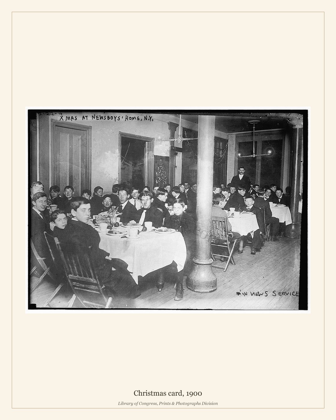 Christmas card, 1900 — watermarked preview