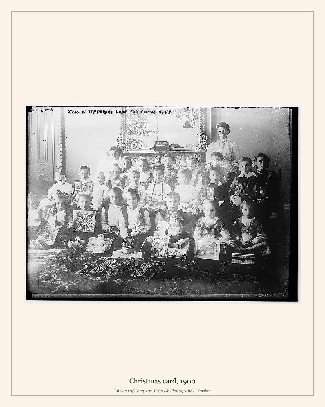 Christmas card, 1900 — watermarked preview