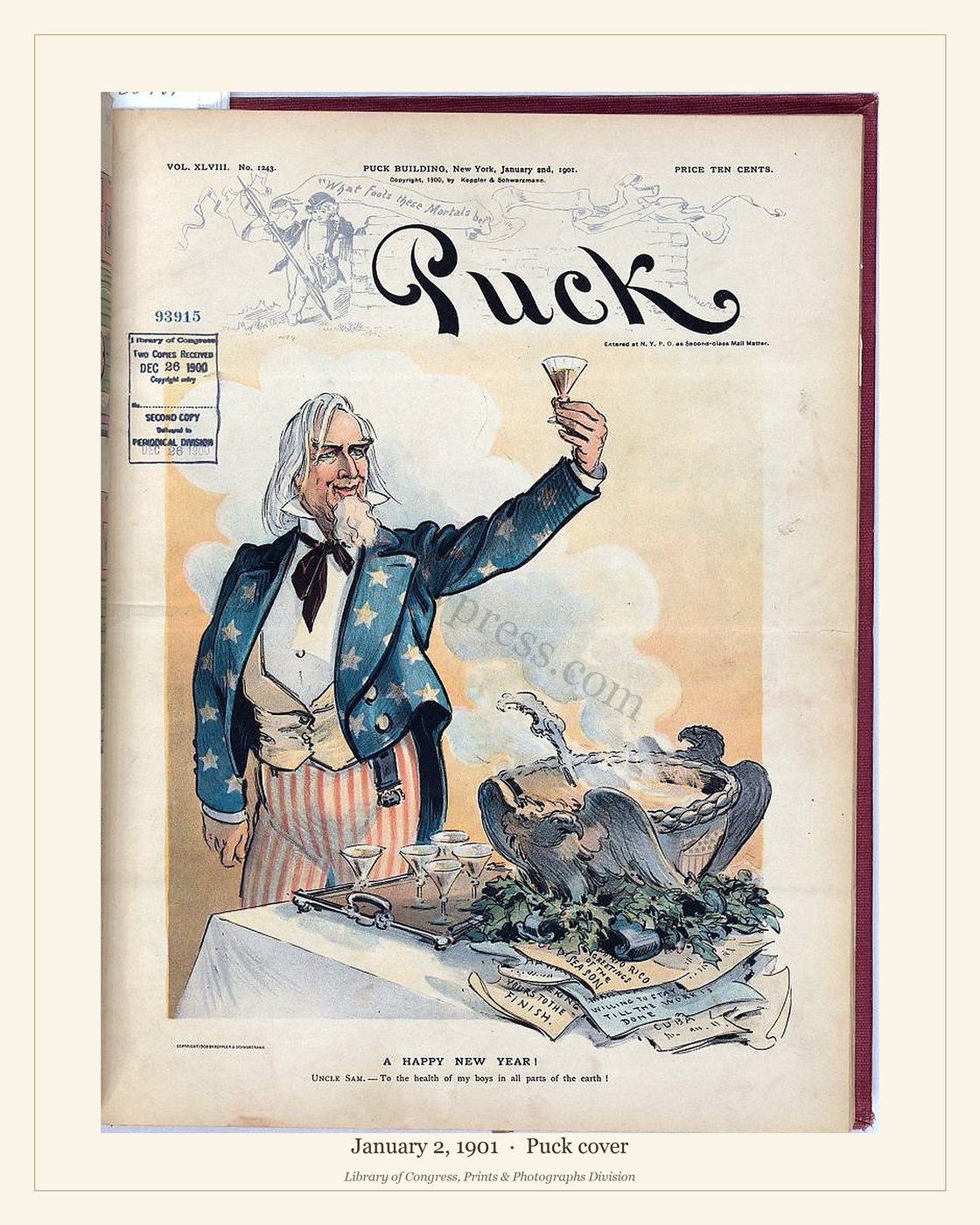 Puck cover — January 2, 1901 — watermarked preview