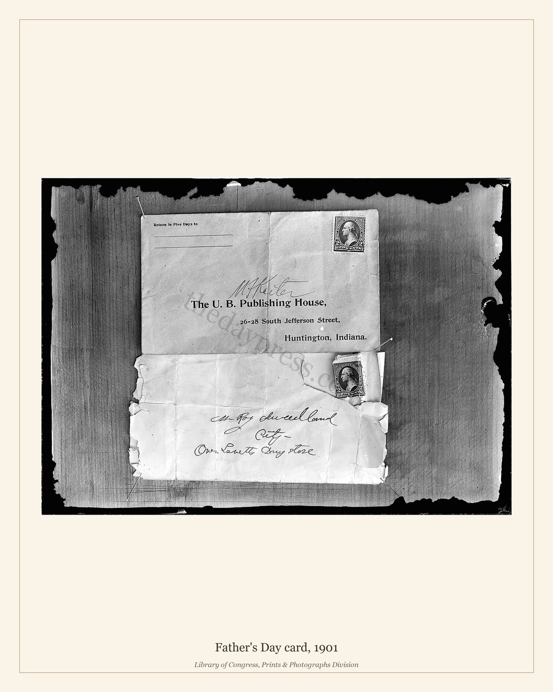 Father's Day card, 1901 — watermarked preview