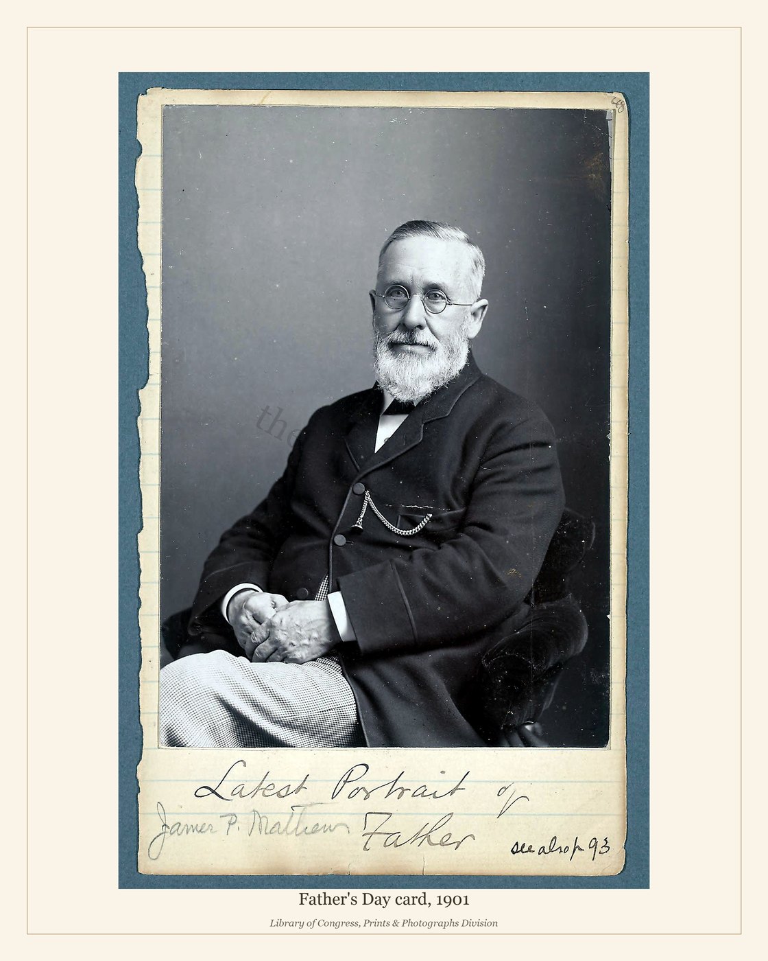 Father's Day card, 1901 — watermarked preview