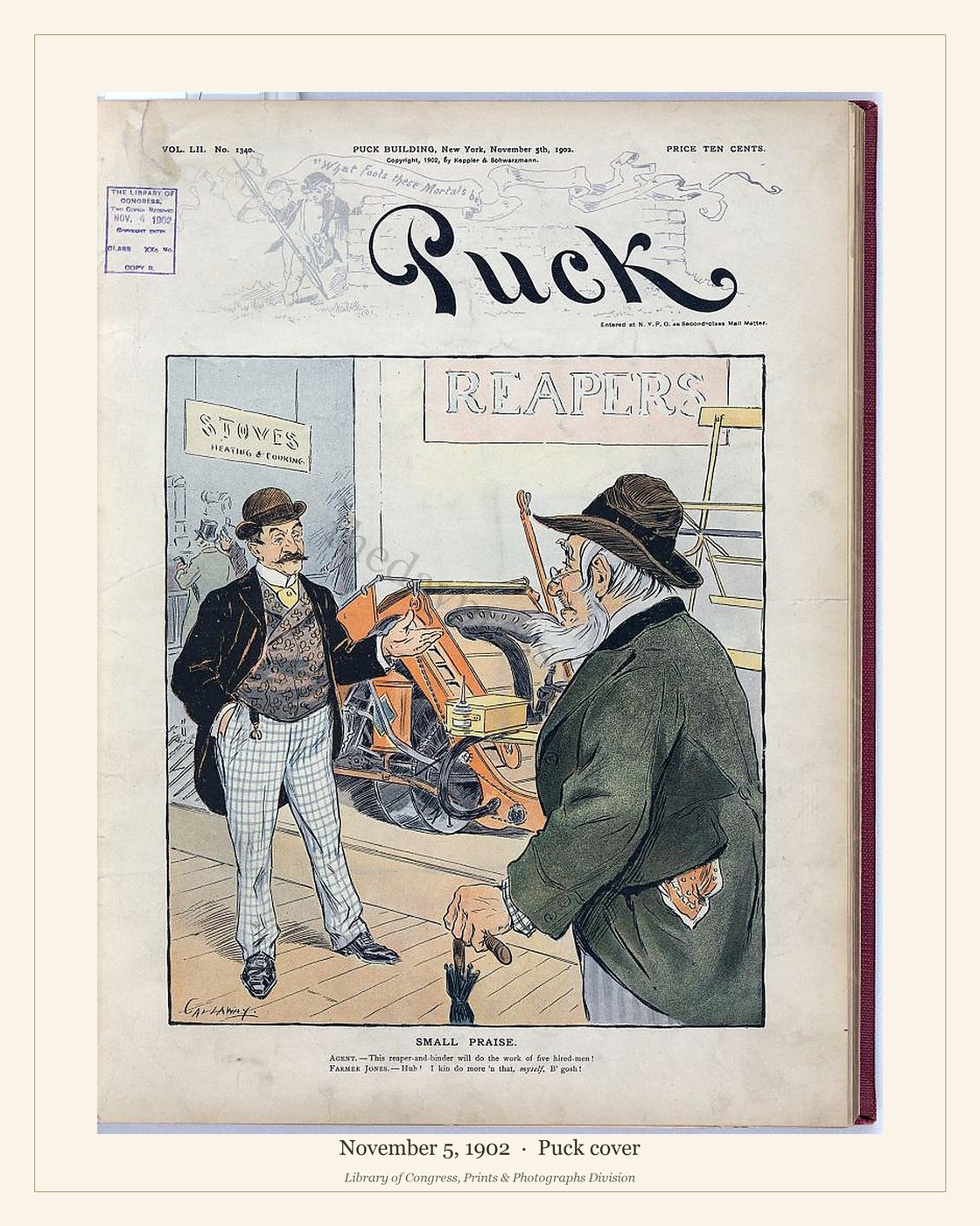 Puck cover — November 5, 1902 — watermarked preview
