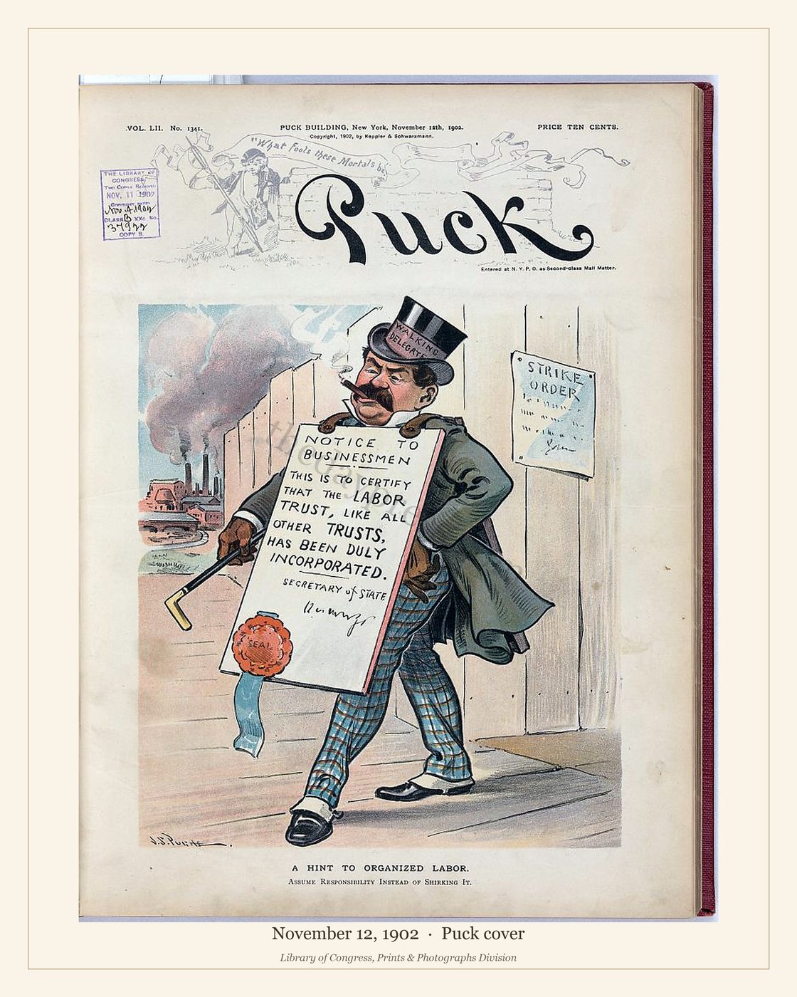 Puck cover — November 12, 1902 — watermarked preview