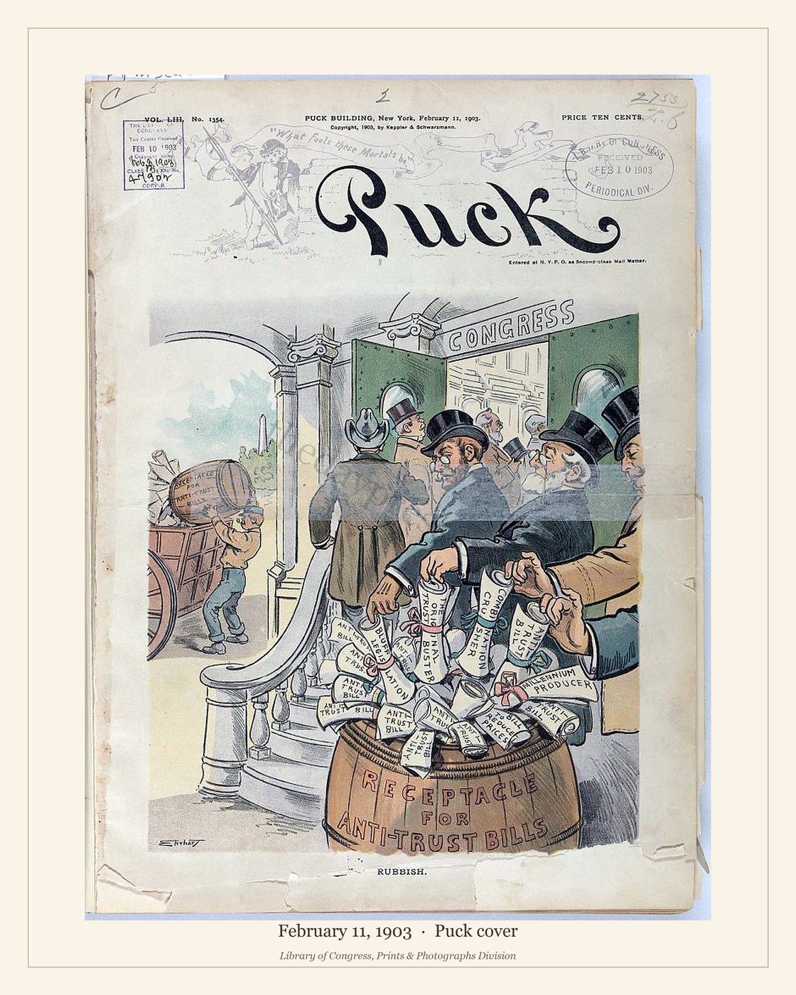 Puck cover — February 11, 1903 — watermarked preview