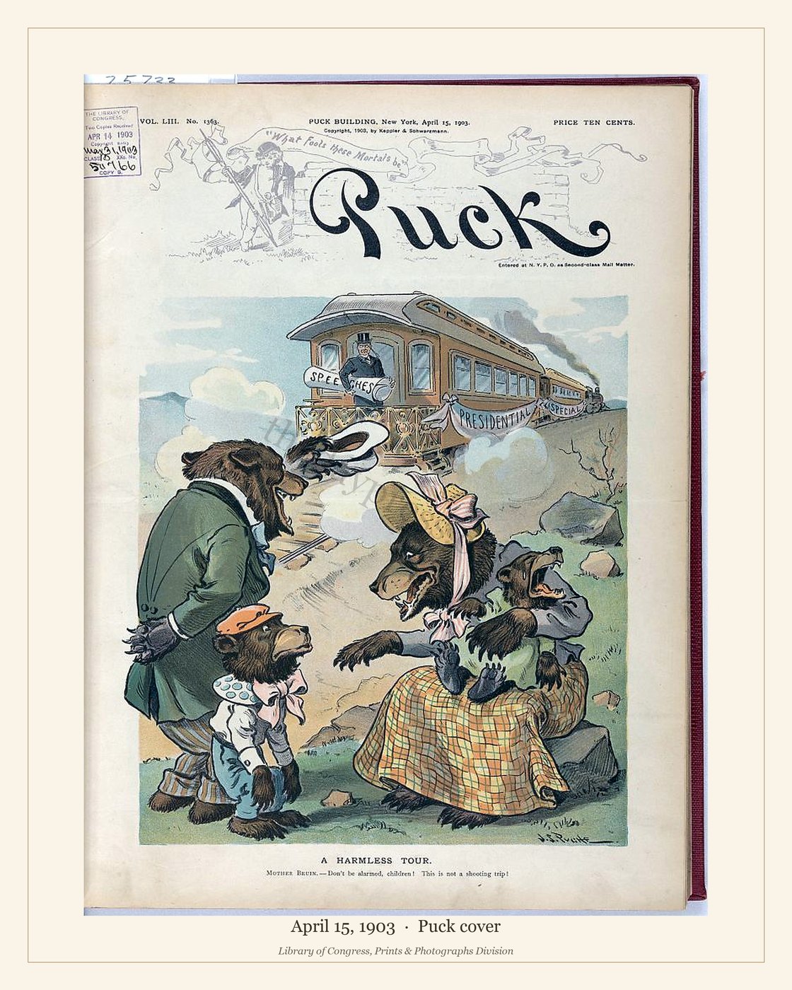Puck cover — April 15, 1903 — watermarked preview