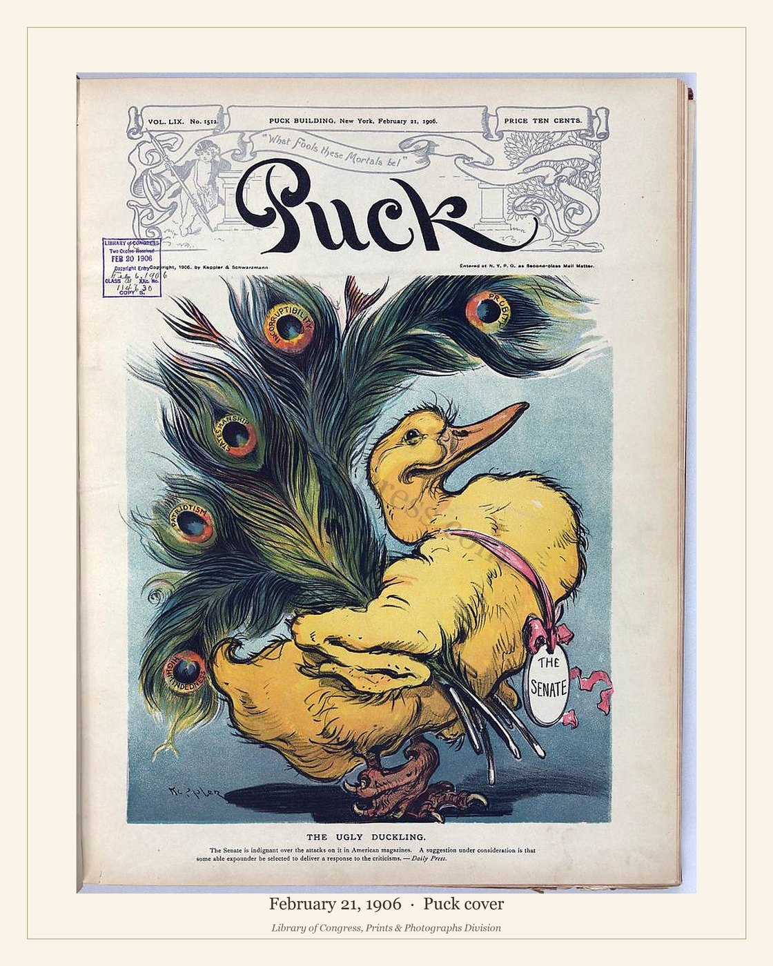 Puck cover — February 21, 1906 — watermarked preview