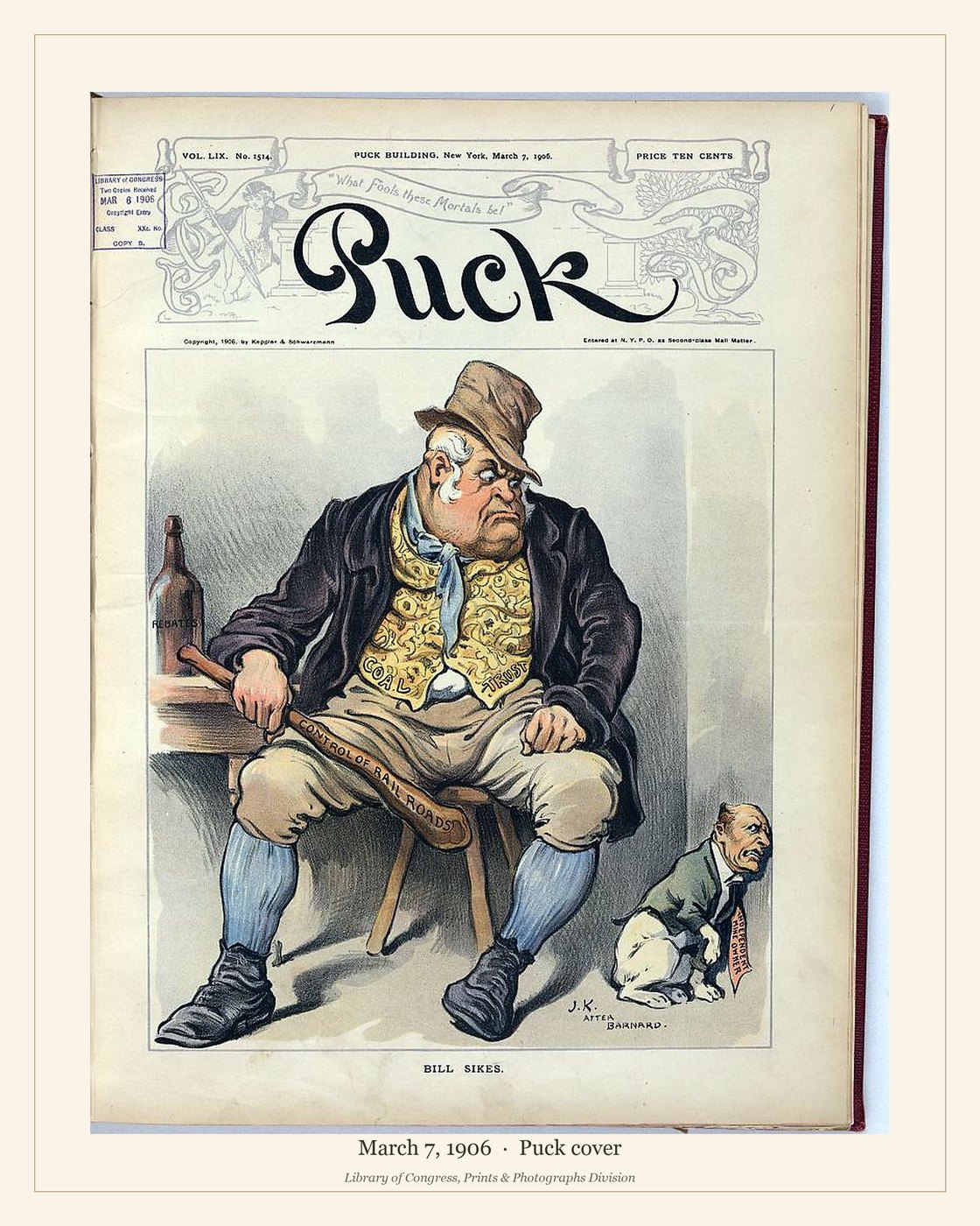 Puck cover — March 7, 1906 — watermarked preview