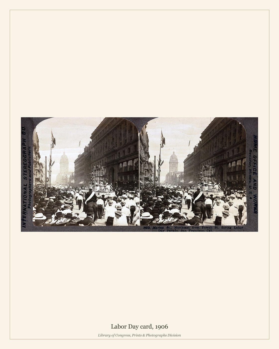 Labor Day card, 1906 — watermarked preview