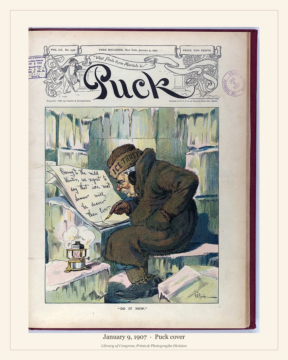 Puck cover — January 9, 1907 — watermarked preview