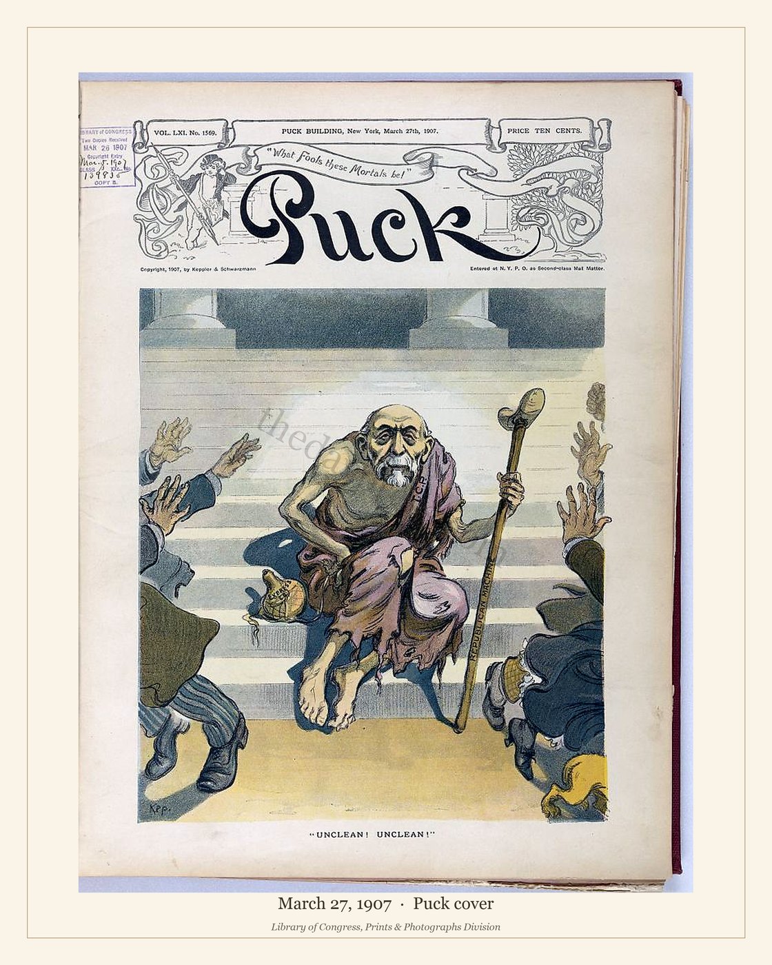 Puck cover — March 27, 1907 — watermarked preview