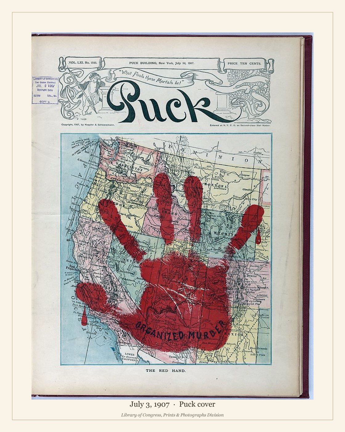 Puck cover — July 3, 1907 — watermarked preview