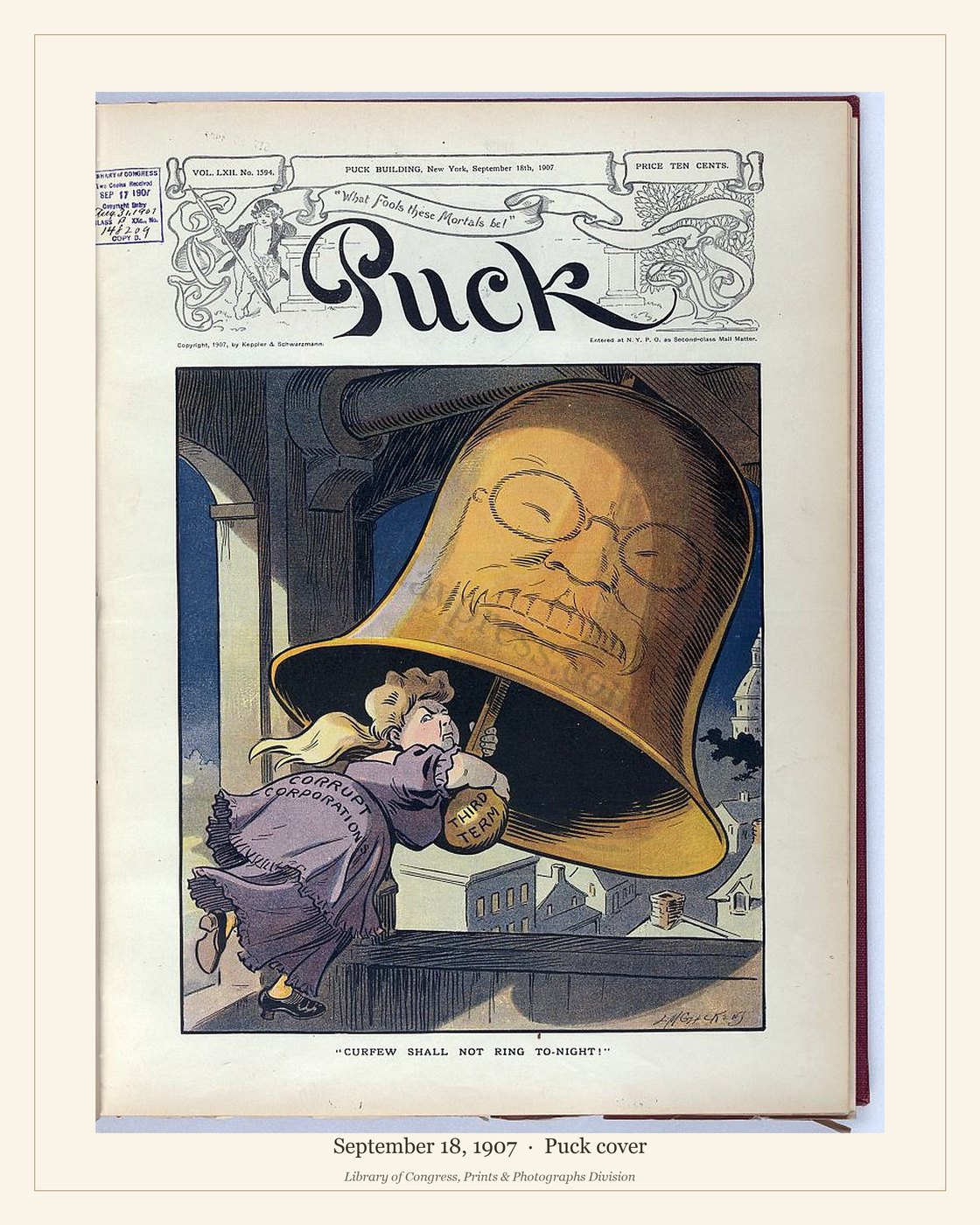 Puck cover — September 18, 1907 — watermarked preview