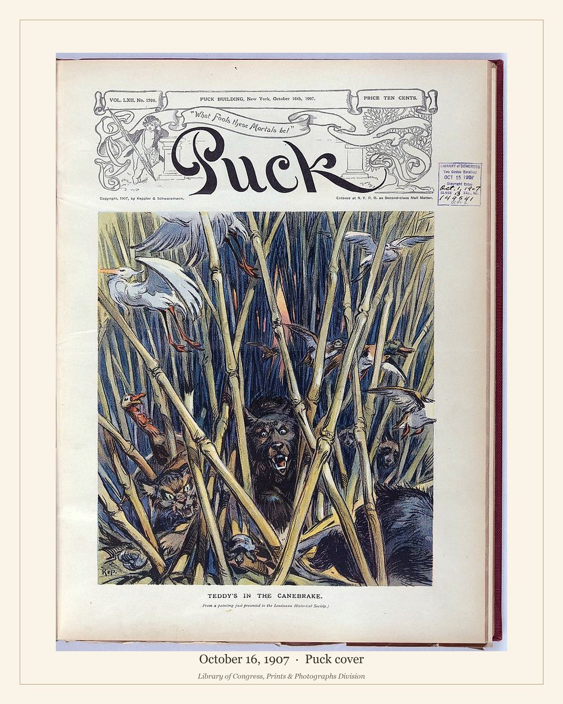 Puck cover — October 16, 1907 — watermarked preview