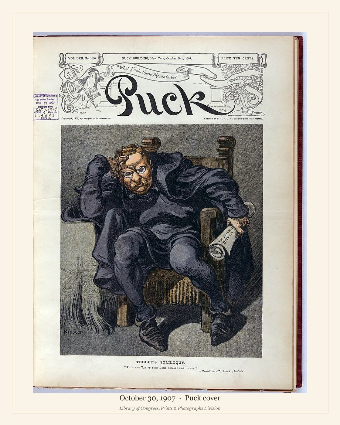 Puck cover — October 30, 1907 — watermarked preview