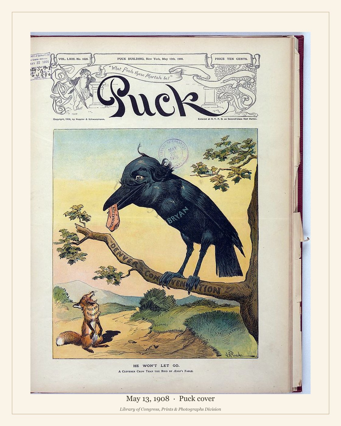 Puck cover — May 13, 1908 — watermarked preview