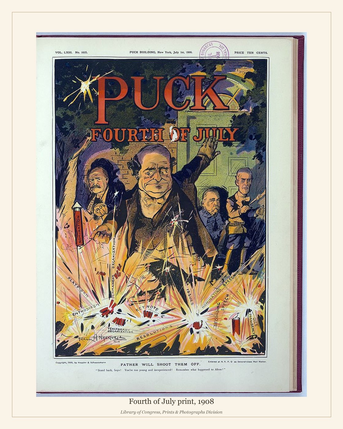 Fourth of July print, 1908 — watermarked preview