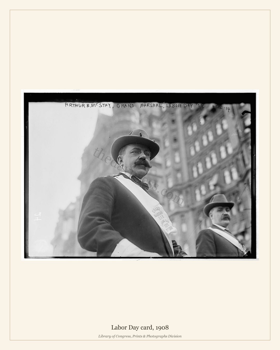 Labor Day card, 1908 — watermarked preview