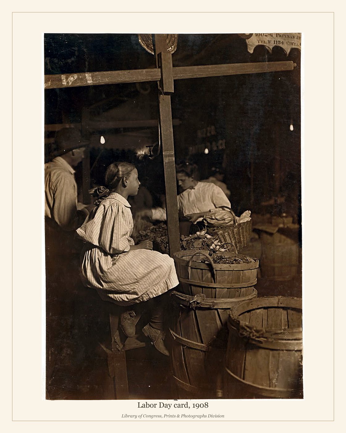 Labor Day card, 1908 — watermarked preview