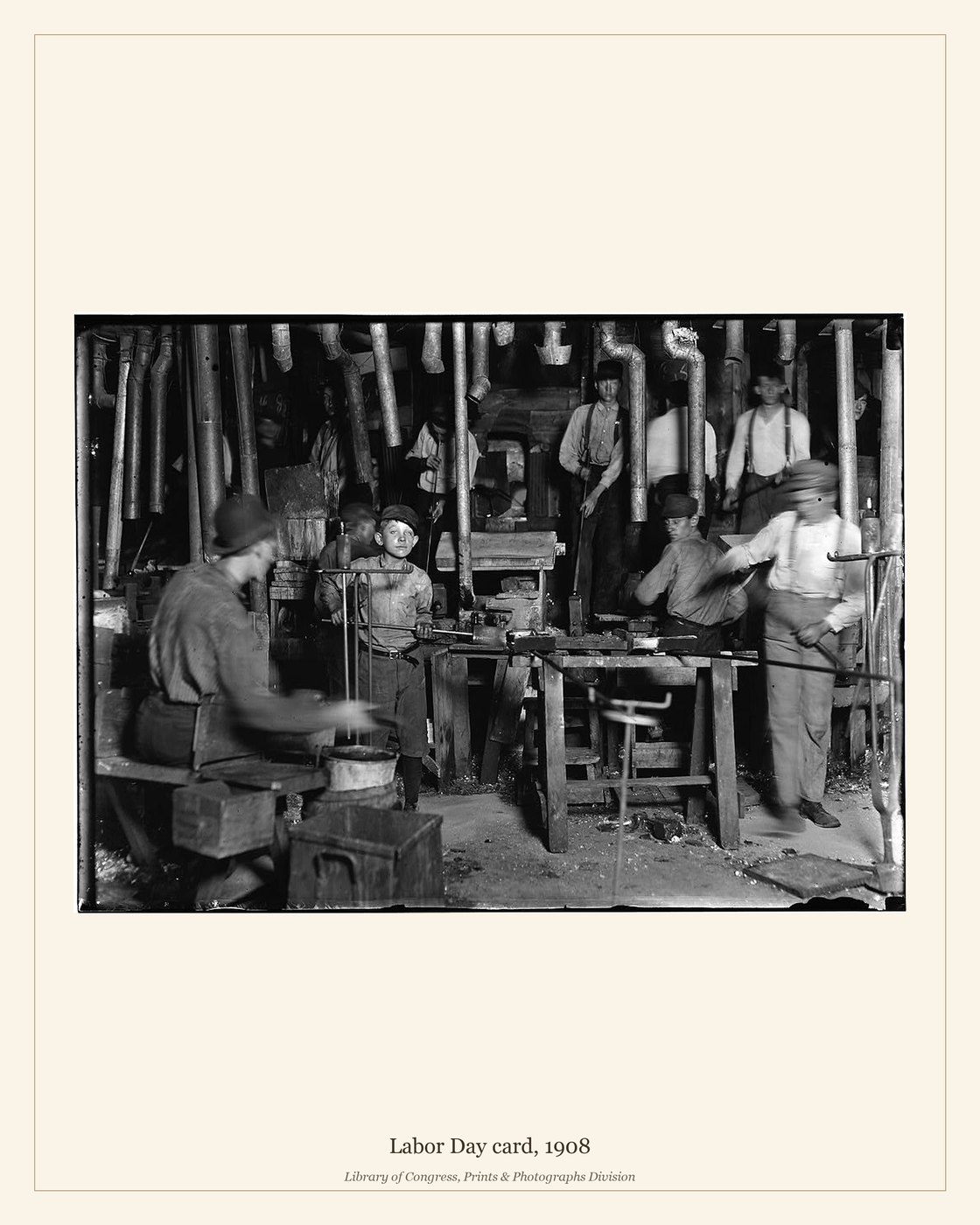 Labor Day card, 1908 — watermarked preview