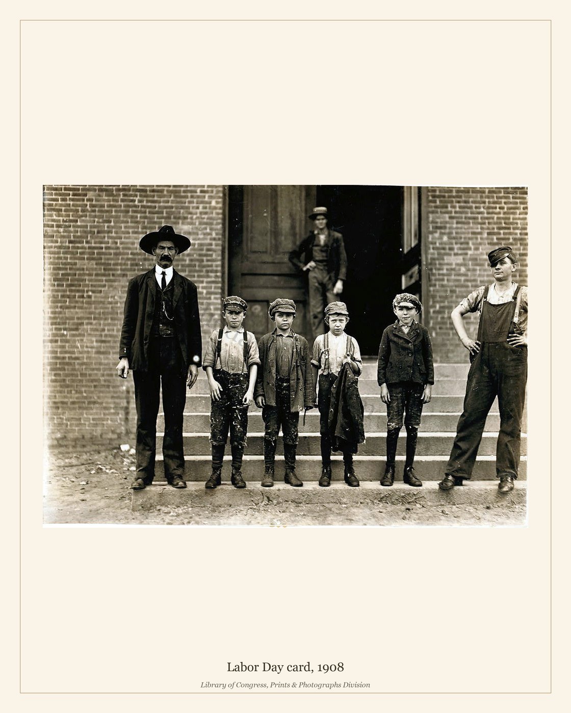 Labor Day card, 1908 — watermarked preview