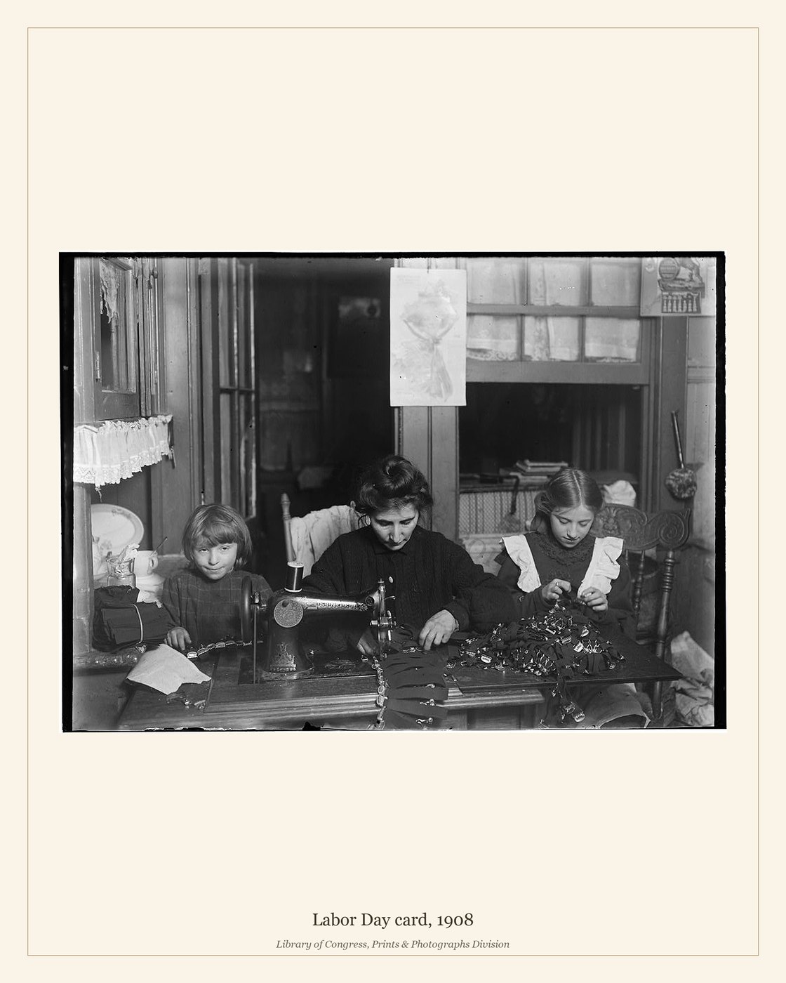 Labor Day card, 1908 — watermarked preview