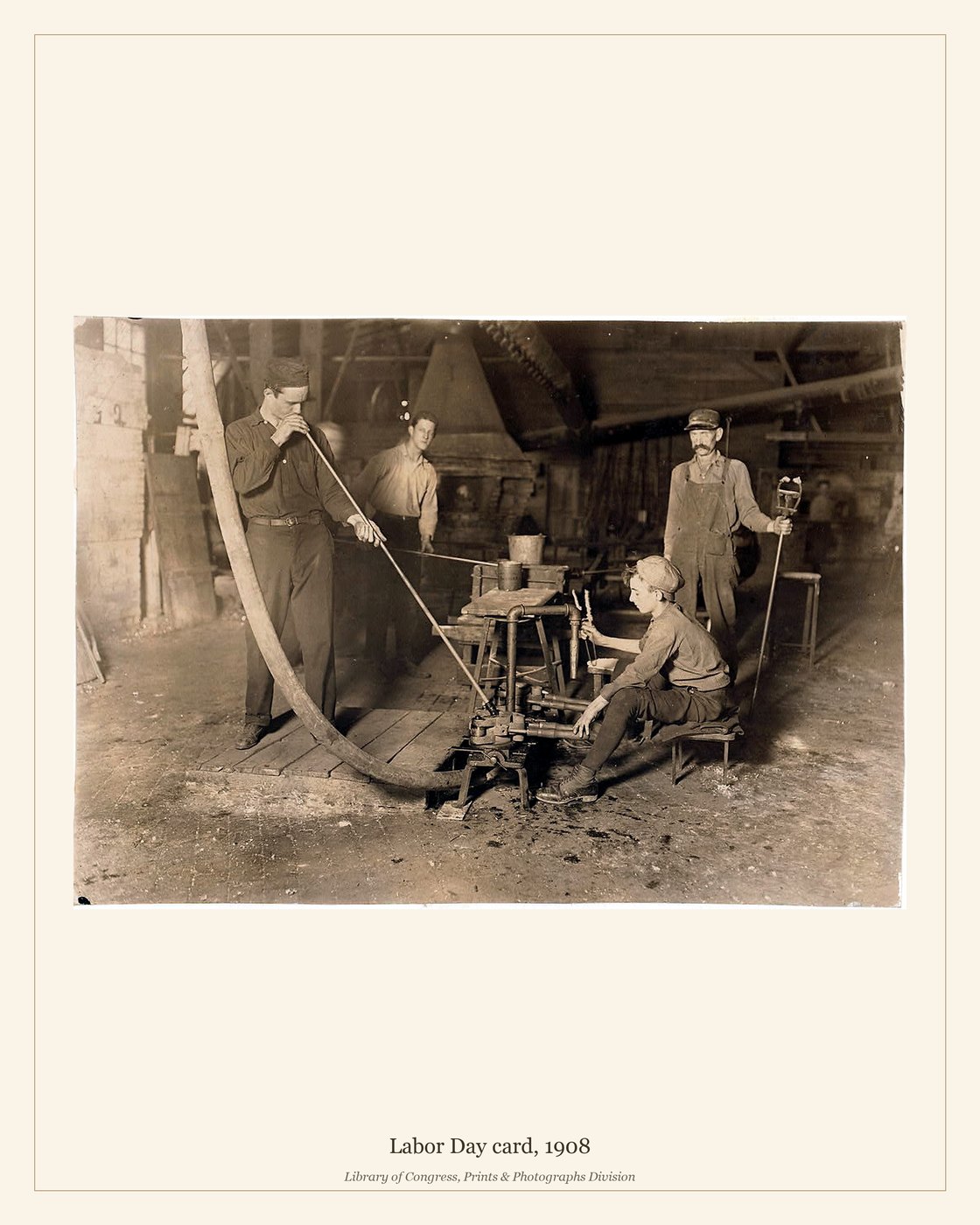 Labor Day card, 1908 — watermarked preview