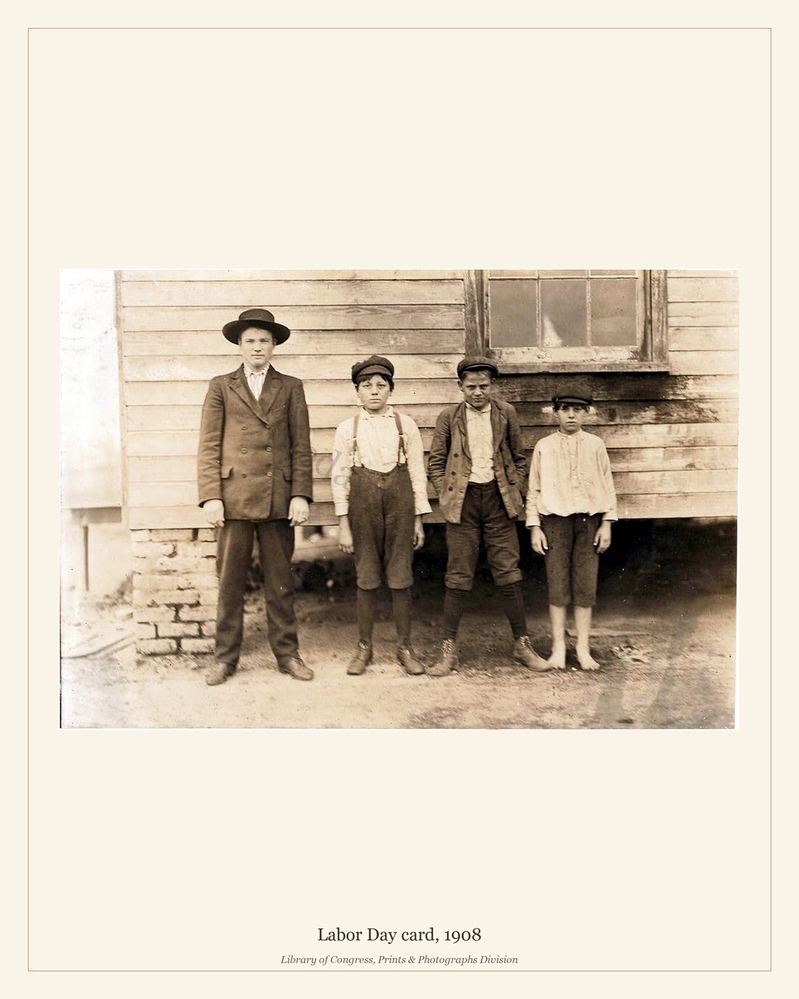Labor Day card, 1908 — watermarked preview