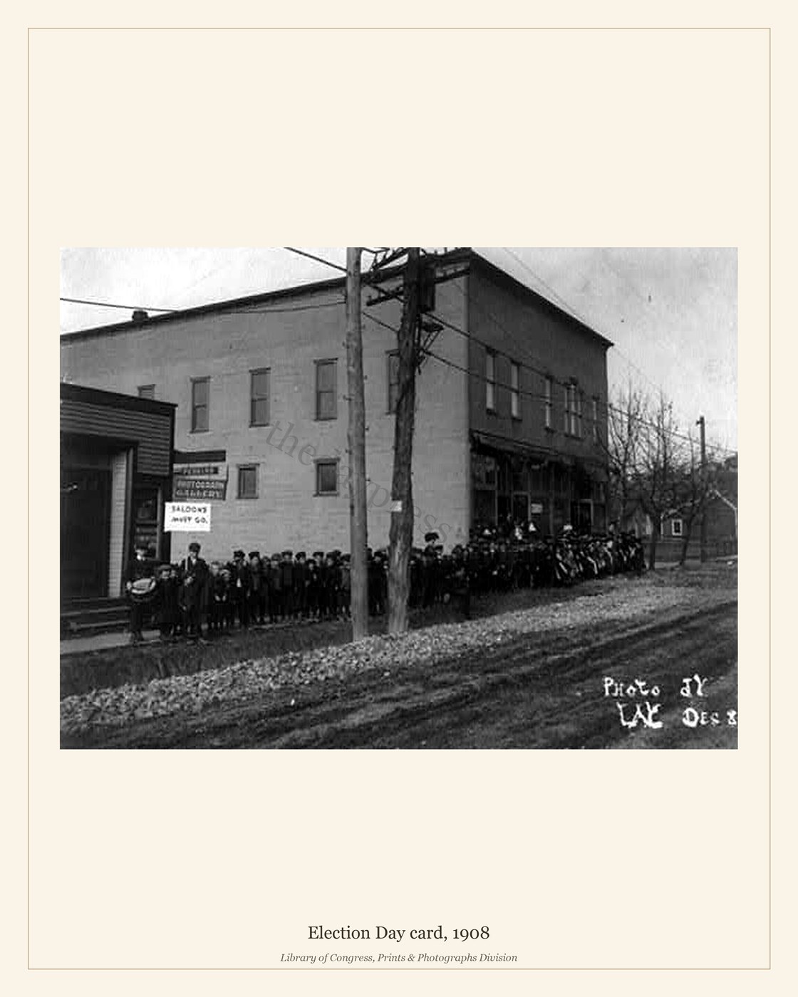 Election Day card, 1908 — watermarked preview
