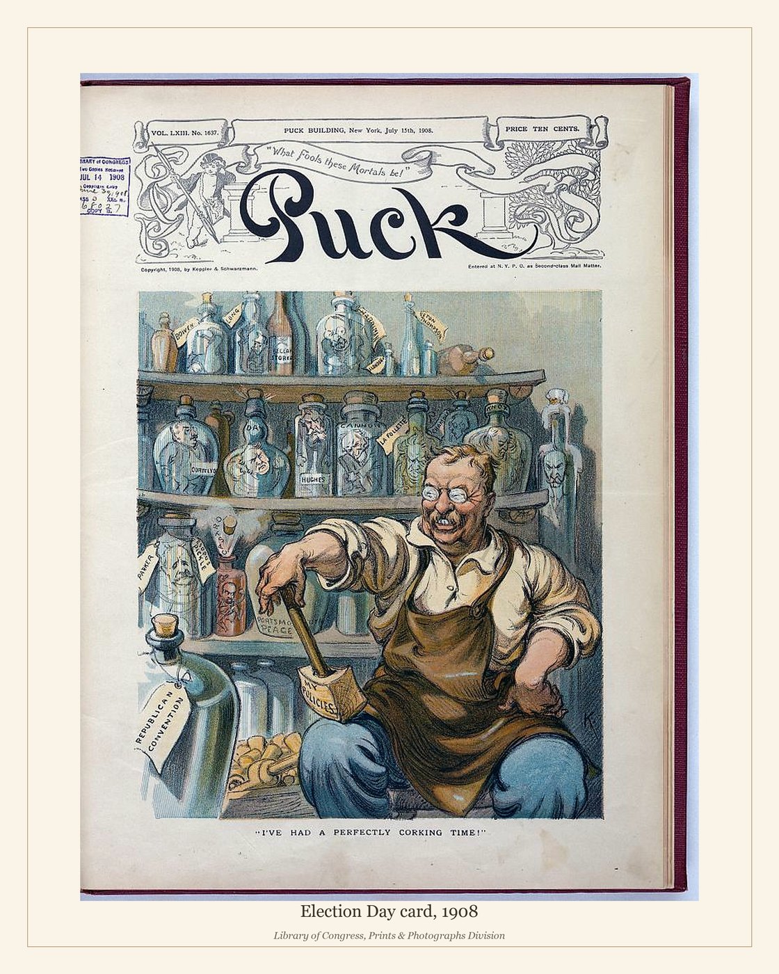 Election Day card, 1908 — watermarked preview