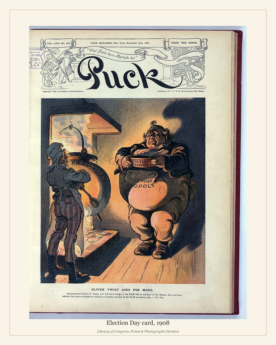 Election Day card, 1908 — watermarked preview